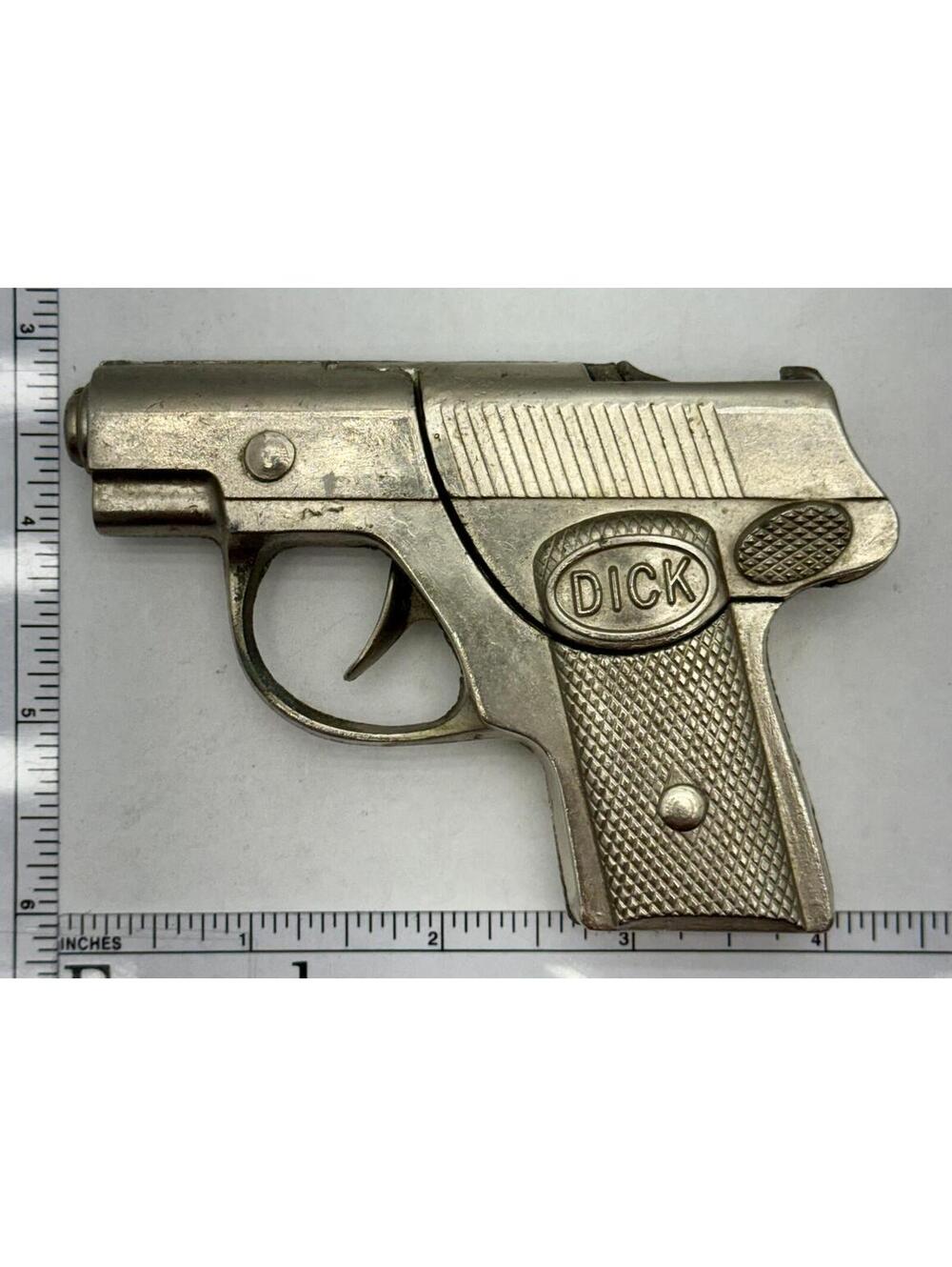 DICK Mini Toy Cap Gun Metal Diecast Pistol Pocket Novelty Toy Vintage